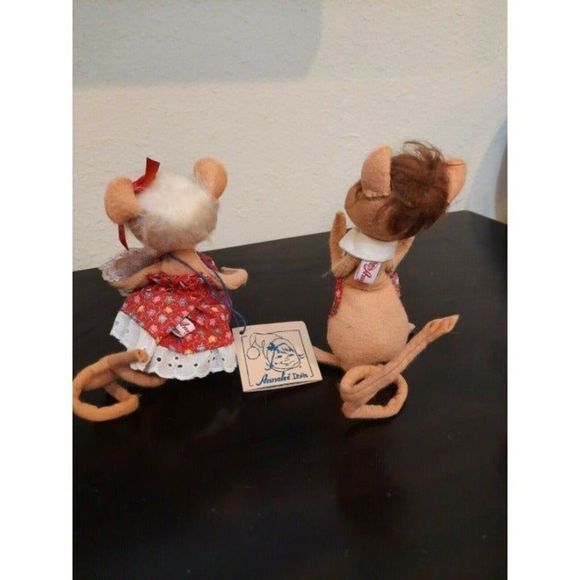 Vtg Annalee Mobilitee Dolls- Sweetheart Mouse Couple - 1998  Valentines Day Mice - Picture 2 of 10